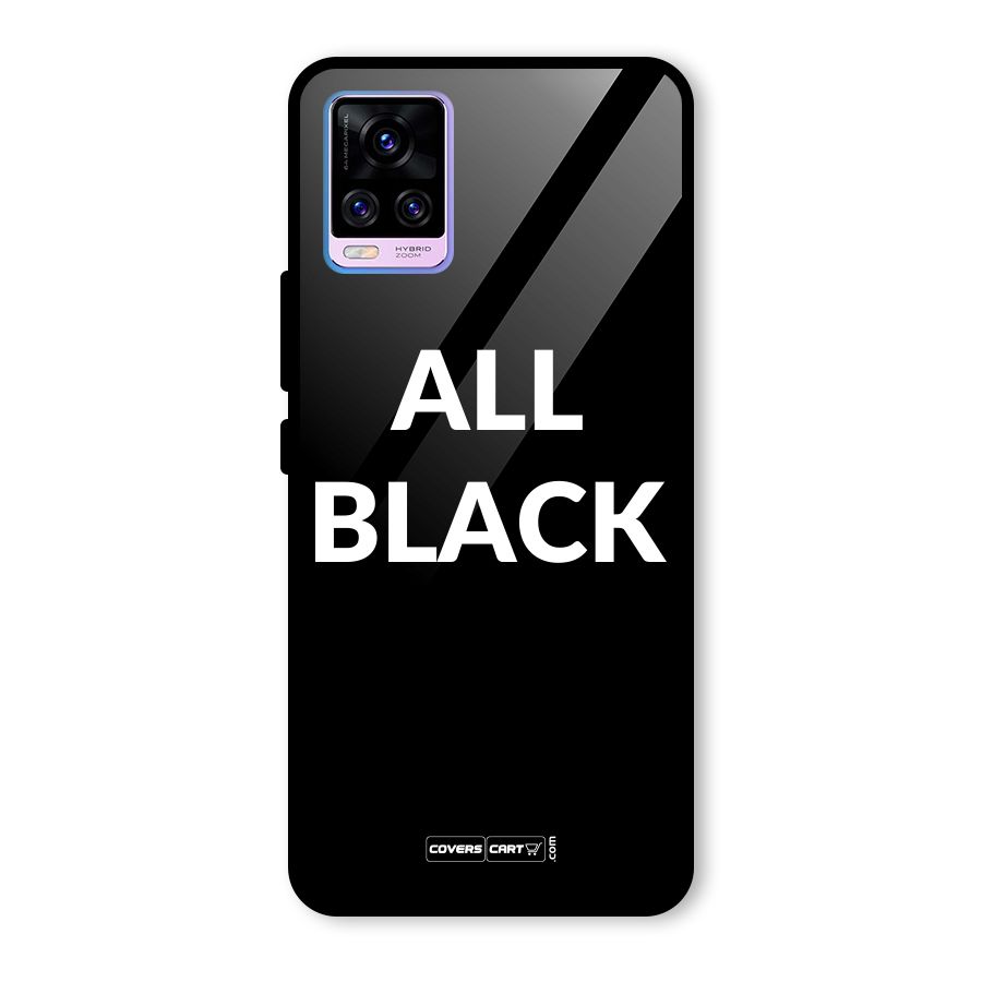 Raftaar All Black Glass Back Case for Vivo V20 Pro