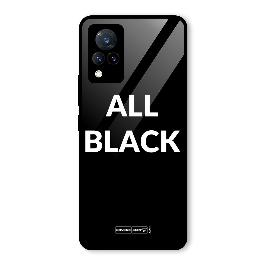 Raftaar All Black Glass Back Case for Vivo V21 5G