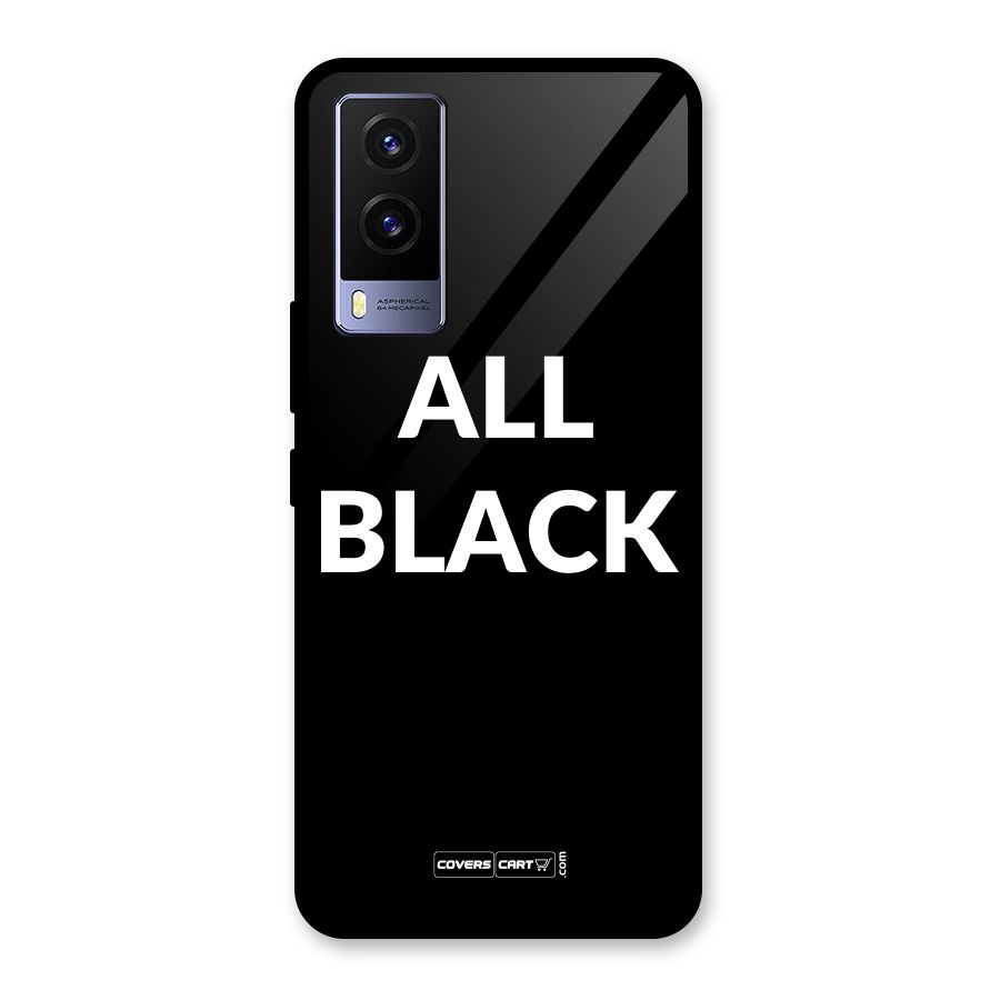 Raftaar All Black Glass Back Case for Vivo V21e 5G