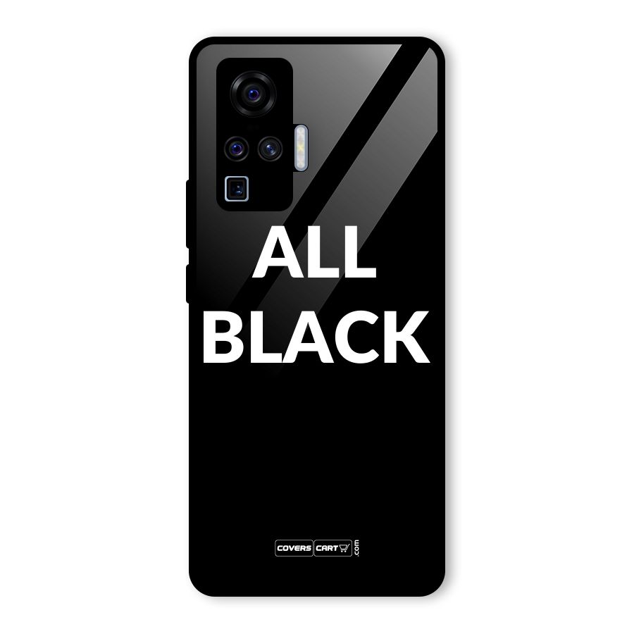 Raftaar All Black Glass Back Case for Vivo X50 Pro