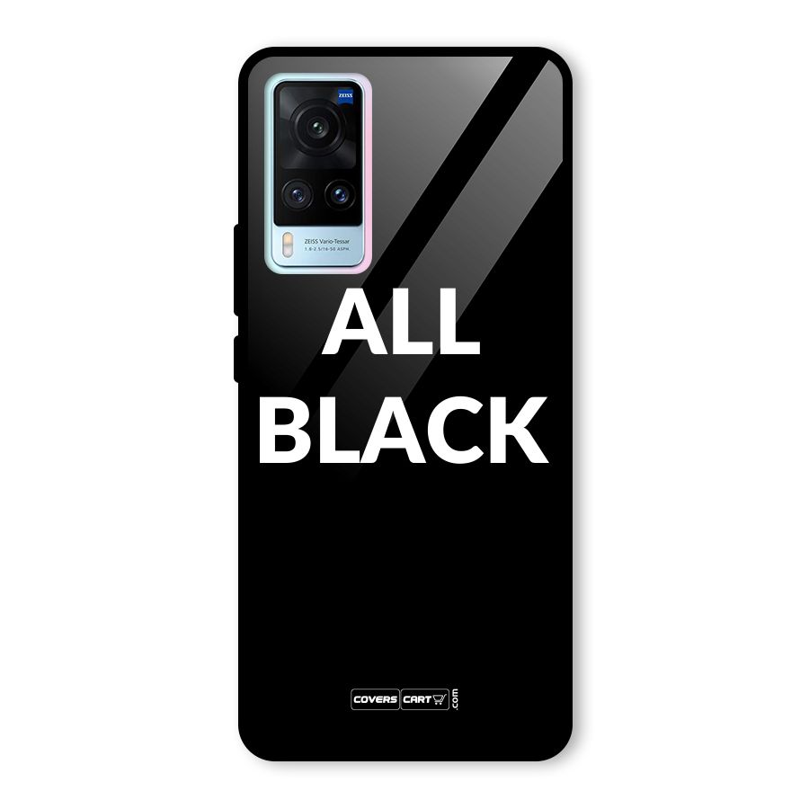 Raftaar All Black Glass Back Case for Vivo X60