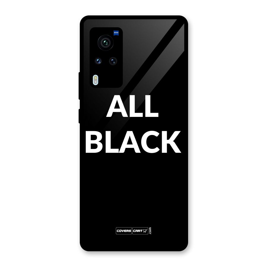 Raftaar All Black Glass Back Case for Vivo X60 Pro