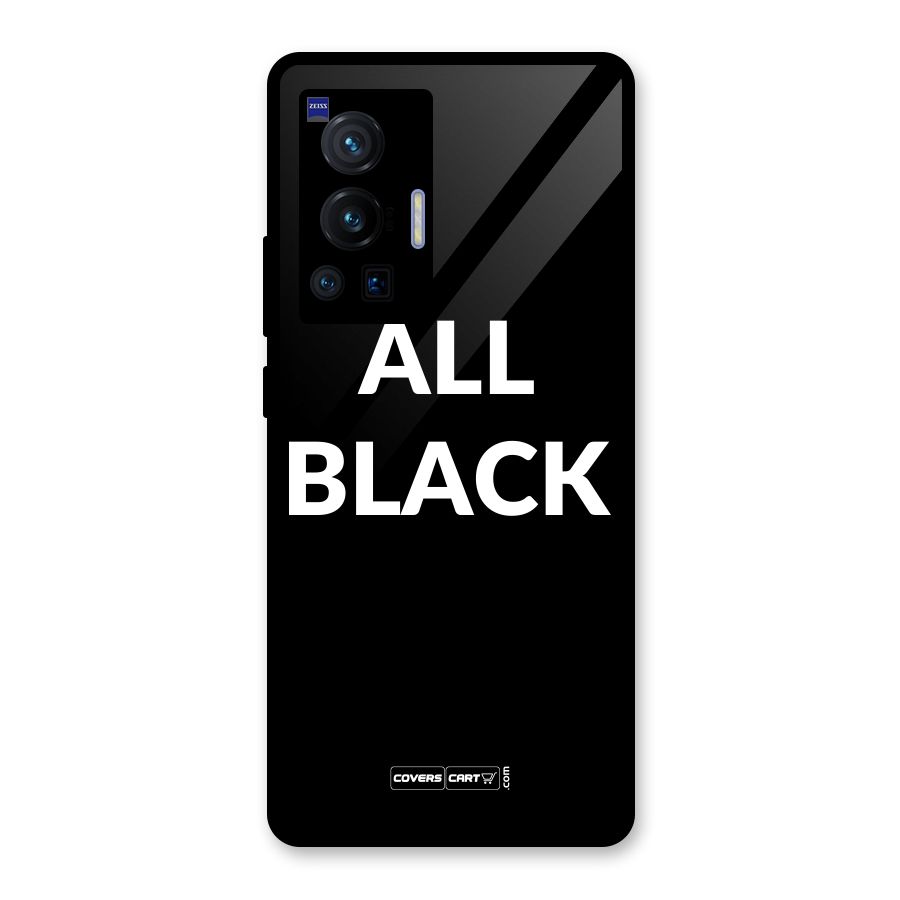 Raftaar All Black Glass Back Case for Vivo X70 Pro