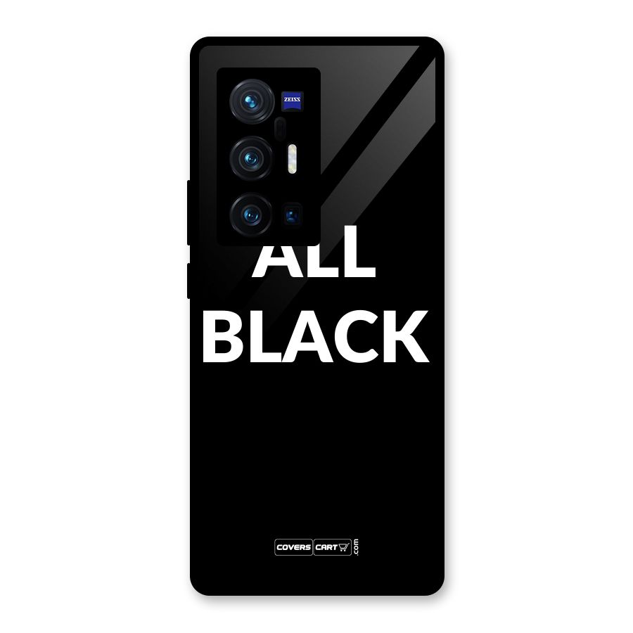 Raftaar All Black Glass Back Case for Vivo X70 Pro Plus