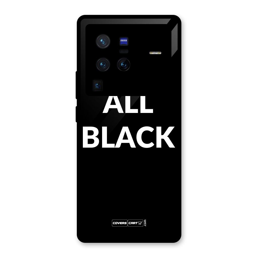 Raftaar All Black Glass Back Case for Vivo X80 Pro