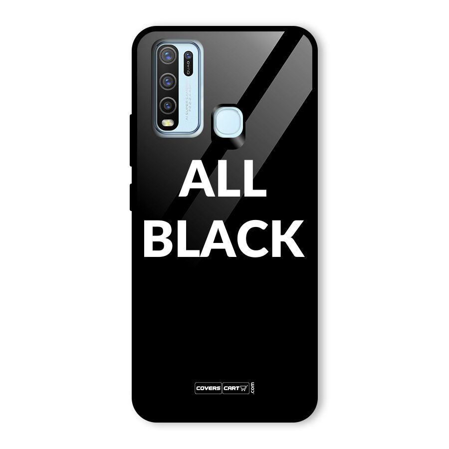 Raftaar All Black Glass Back Case for Vivo Y50
