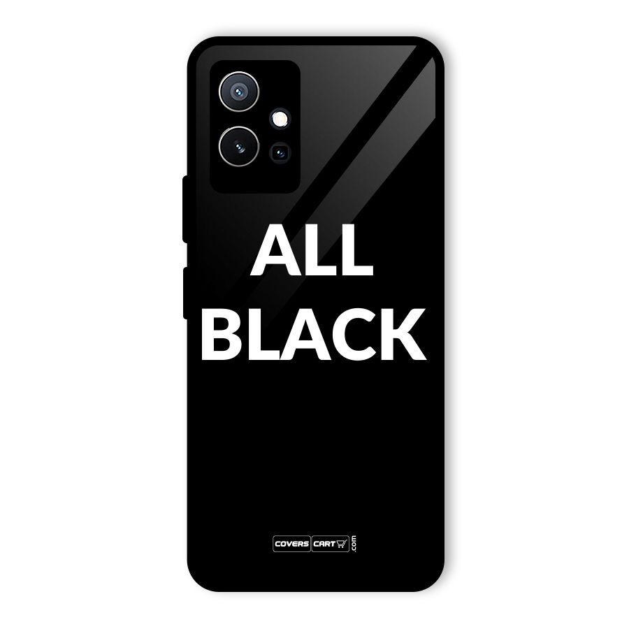 Raftaar All Black Glass Back Case for Vivo Y75 5G