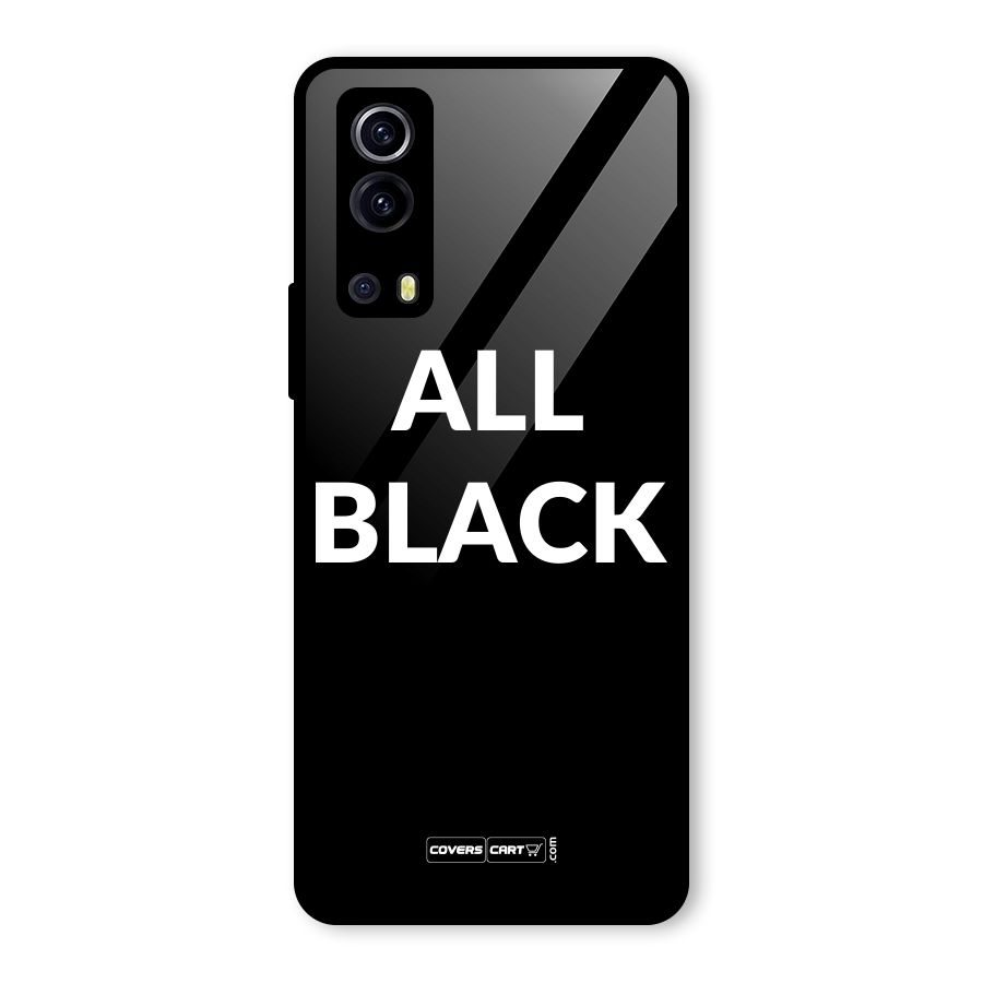 Raftaar All Black Glass Back Case for Vivo iQOO Z3
