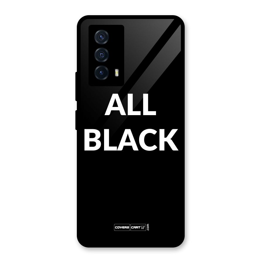 Raftaar All Black Glass Back Case for Vivo iQOO Z5