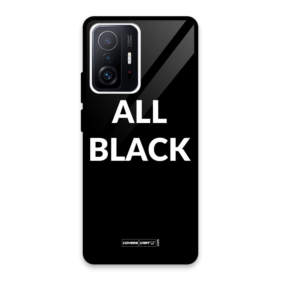 Raftaar All Black Glass Back Case for Xiaomi 11T Pro