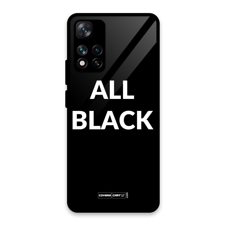 Raftaar All Black Glass Back Case for Xiaomi 11i HyperCharge 5G