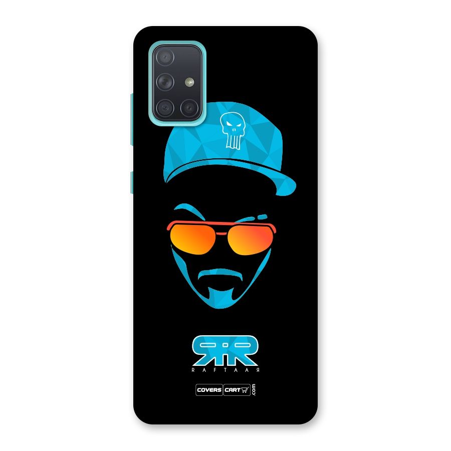 Raftaar Black and Blue Back Case for Galaxy A71