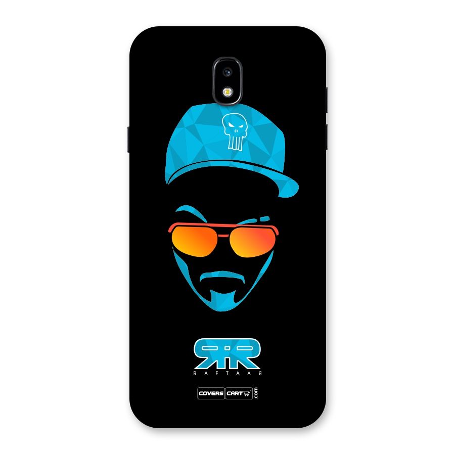 Raftaar Black and Blue Back Case for Galaxy J7 Pro