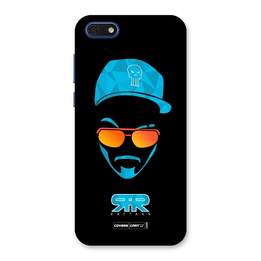 Raftaar Black and Blue Back Case for Honor 7s