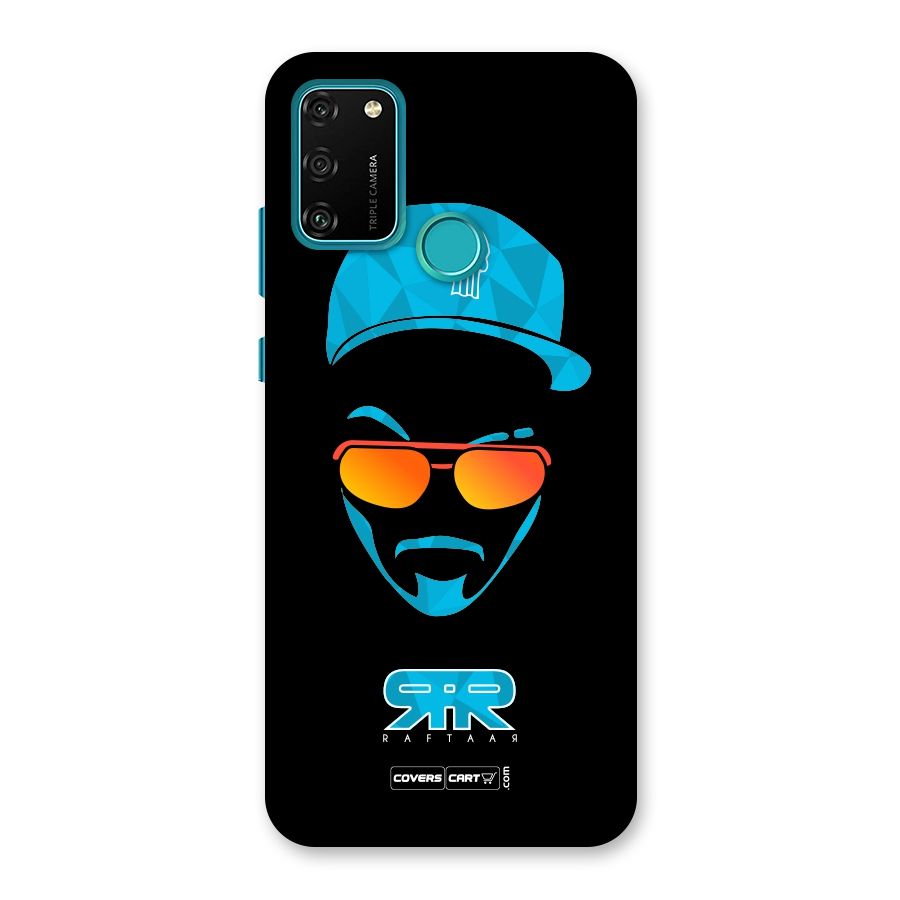 Raftaar Black and Blue Back Case for Honor 9A