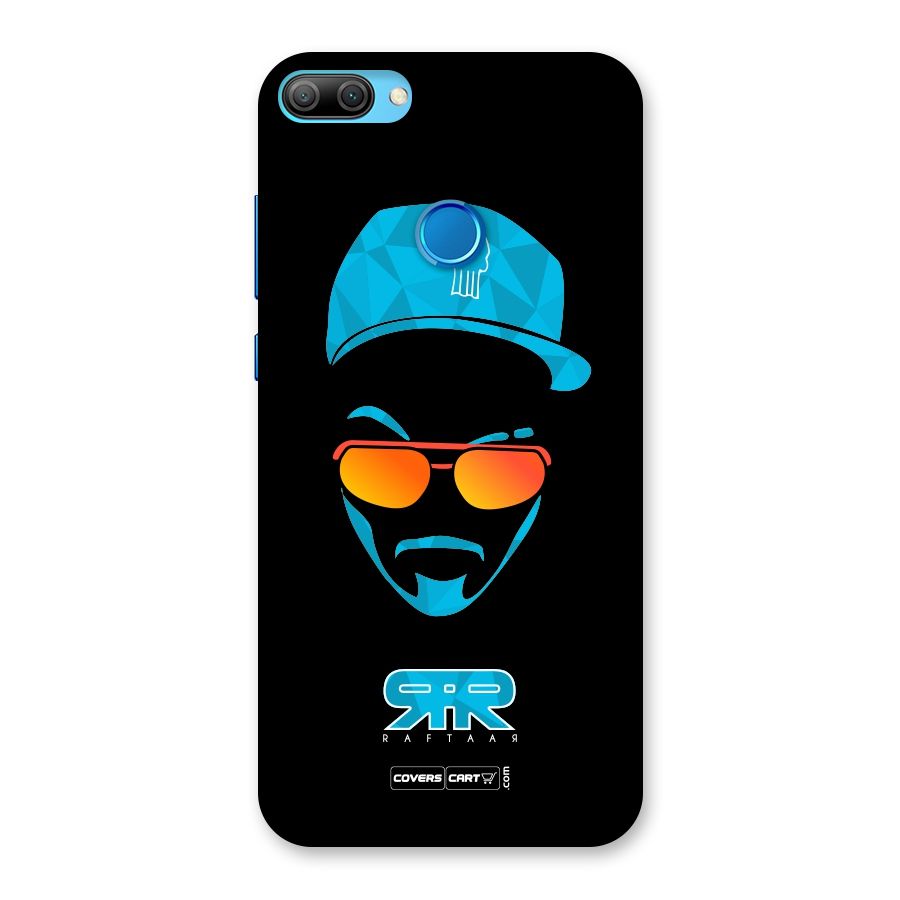 Raftaar Black and Blue Back Case for Honor 9N