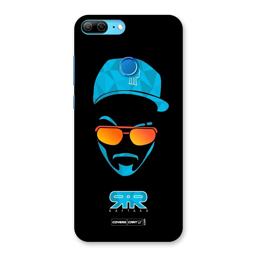 Raftaar Black and Blue Back Case for Honor 9 Lite