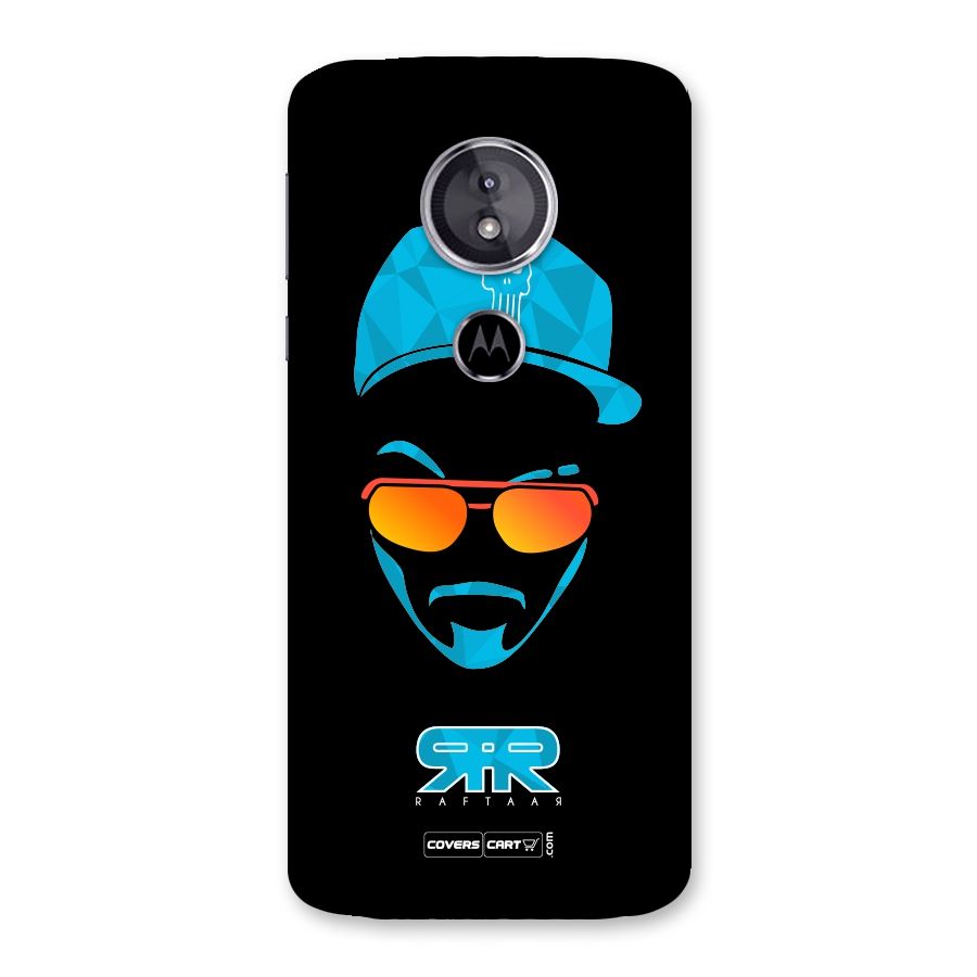 Raftaar Black and Blue Back Case for Moto E5