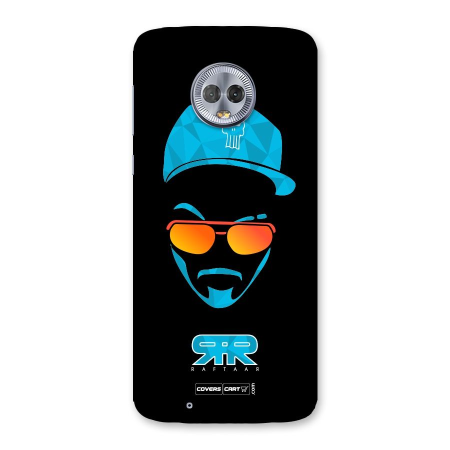 Raftaar Black and Blue Back Case for Moto G6