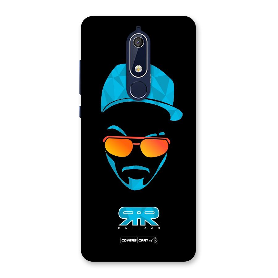 Raftaar Black and Blue Back Case for Nokia 5.1