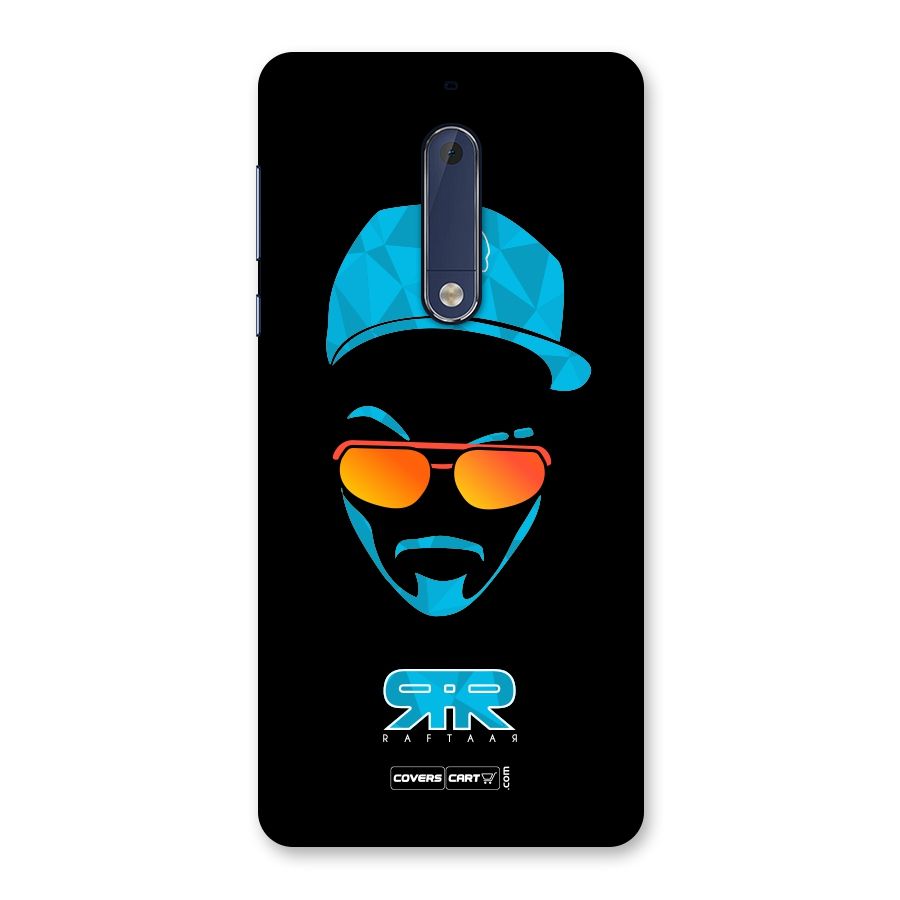 Raftaar Black and Blue Back Case for Nokia 5