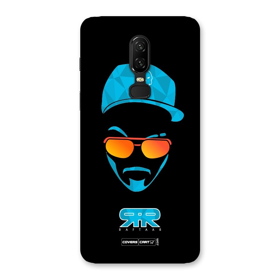 Raftaar Black and Blue Back Case for OnePlus 6