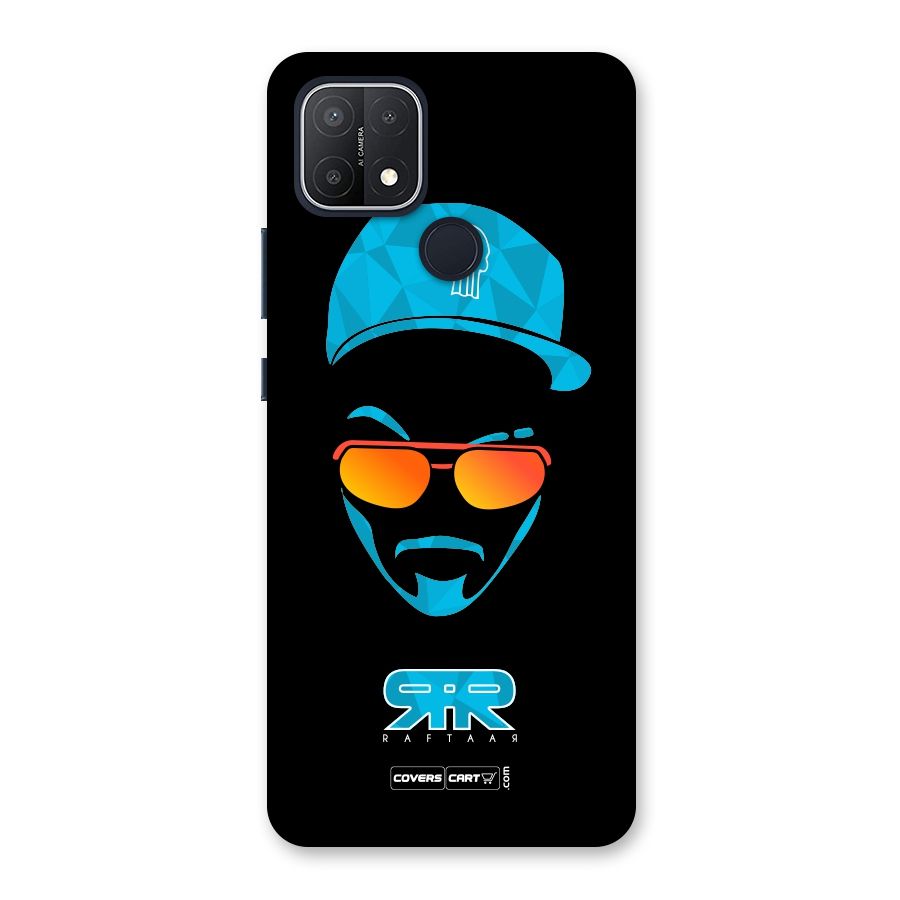 Raftaar Black and Blue Back Case for Oppo A15s