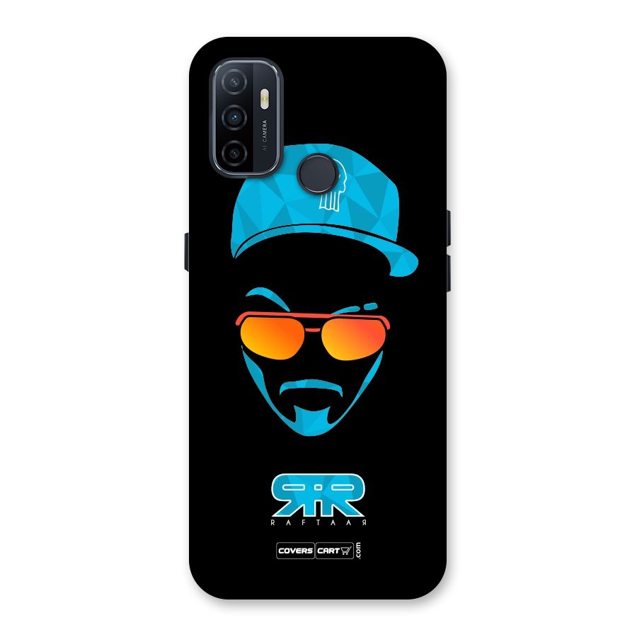 Raftaar Black and Blue Back Case for Oppo A32