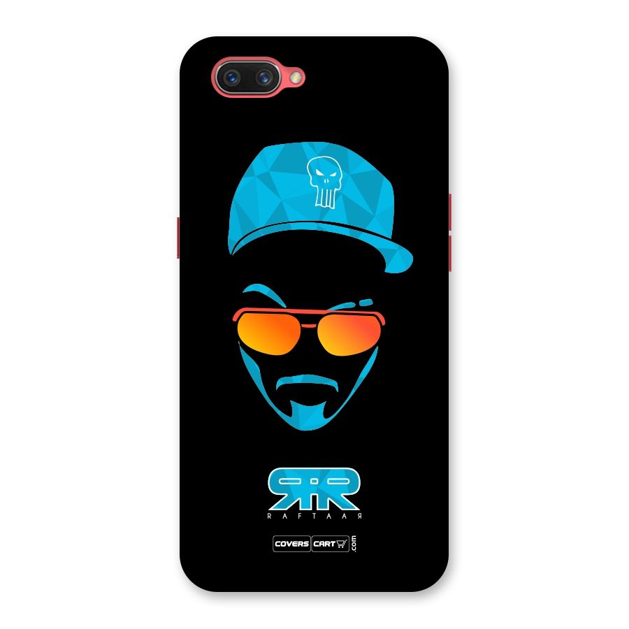 Raftaar Black and Blue Back Case for Oppo A3s