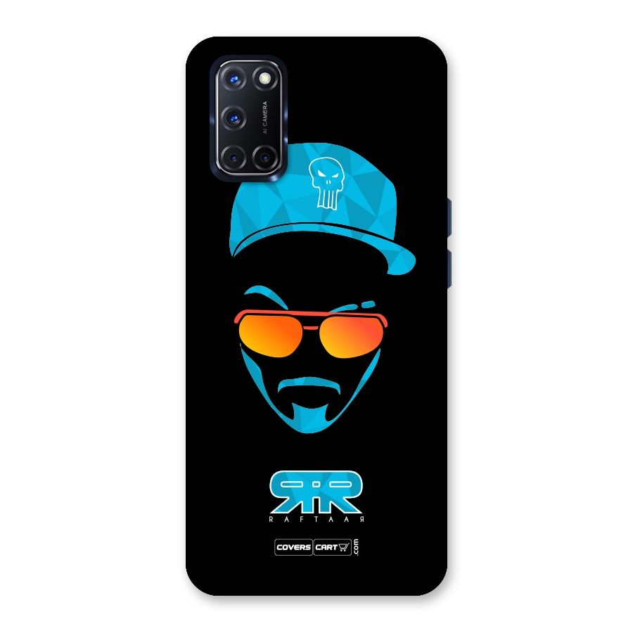 Raftaar Black and Blue Back Case for Oppo A52