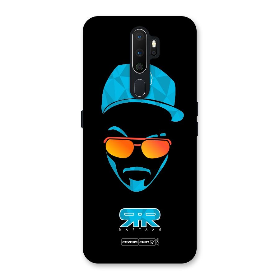 Raftaar Black and Blue Back Case for Oppo A5 (2020)