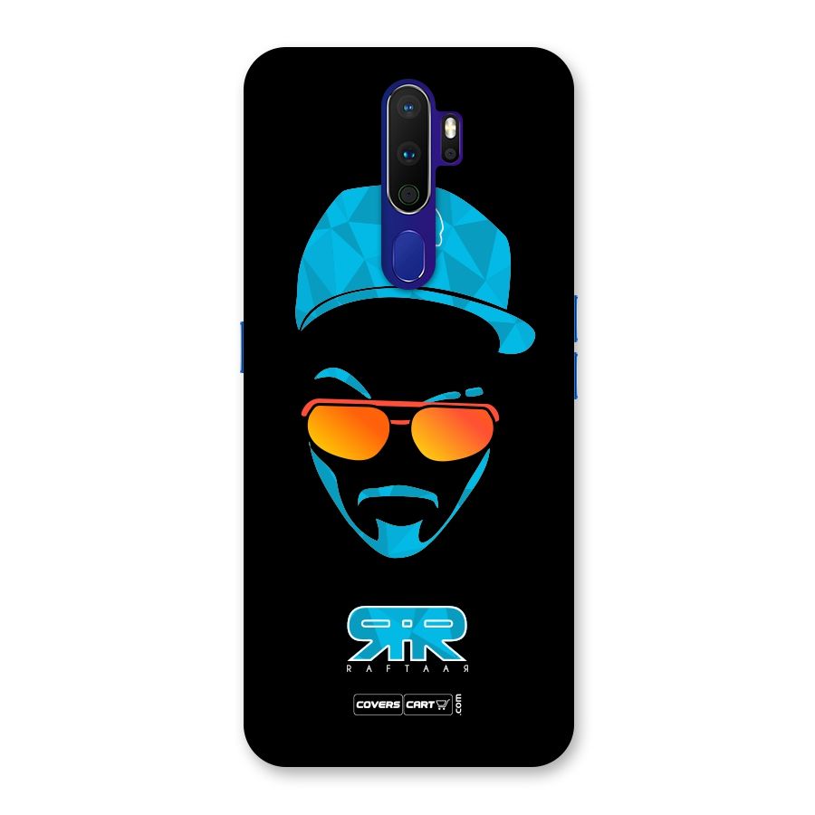 Raftaar Black and Blue Back Case for Oppo A9 (2020)