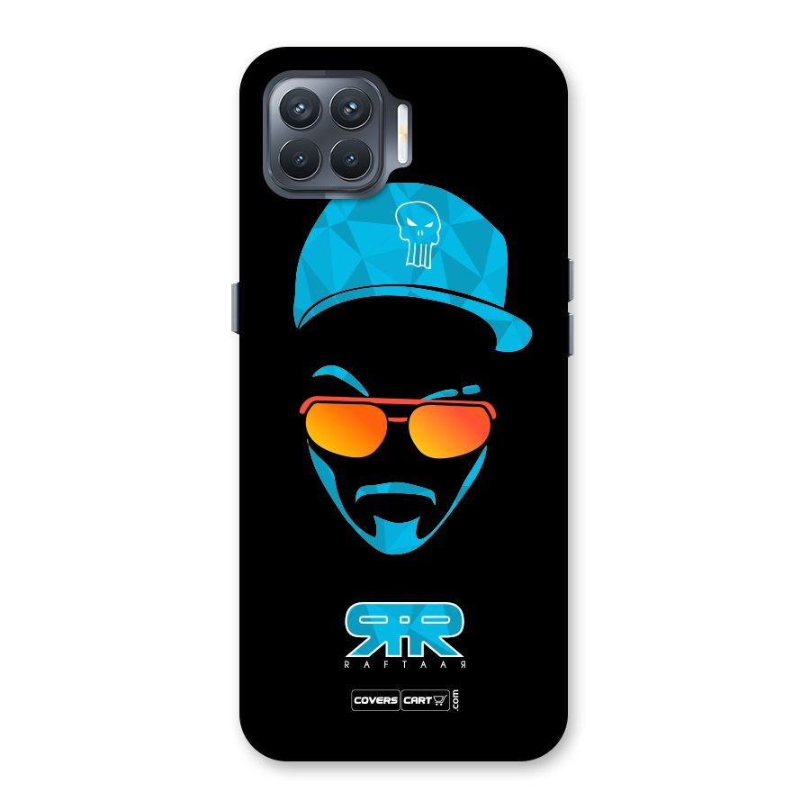 Raftaar Black and Blue Back Case for Oppo F17 Pro