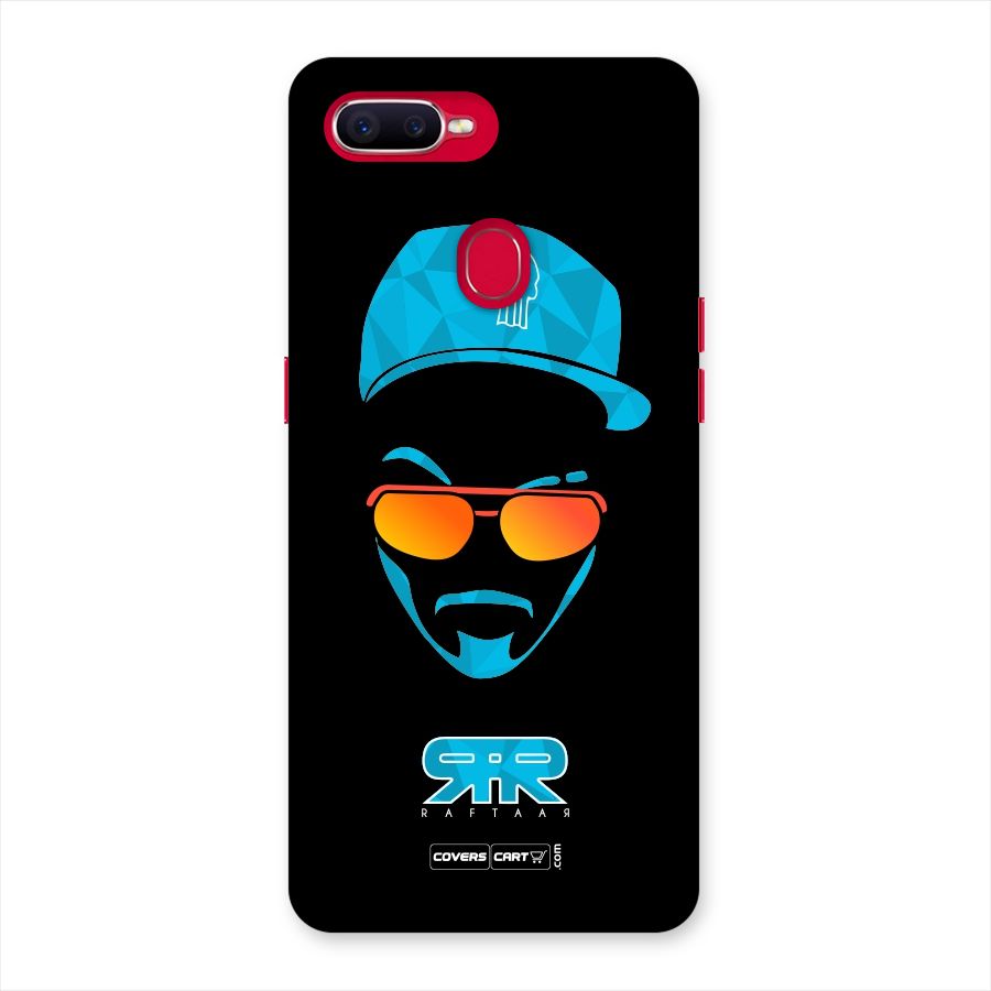 Raftaar Black and Blue Back Case for Oppo F9 Pro