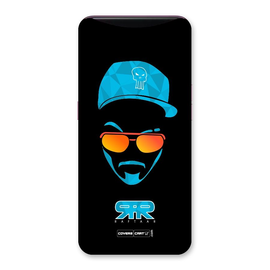 Raftaar Black and Blue Back Case for Oppo Find X