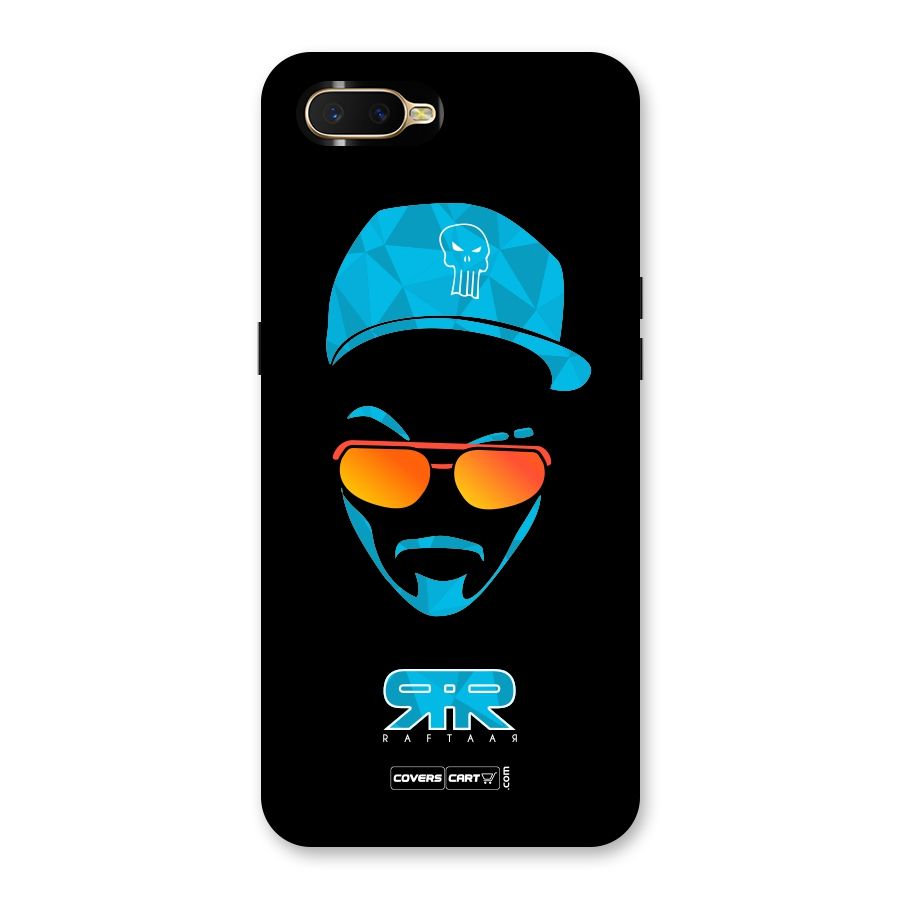 Raftaar Black and Blue Back Case for Oppo K1