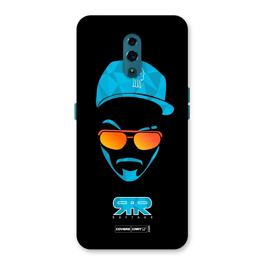 Raftaar Black and Blue Back Case for Oppo Reno