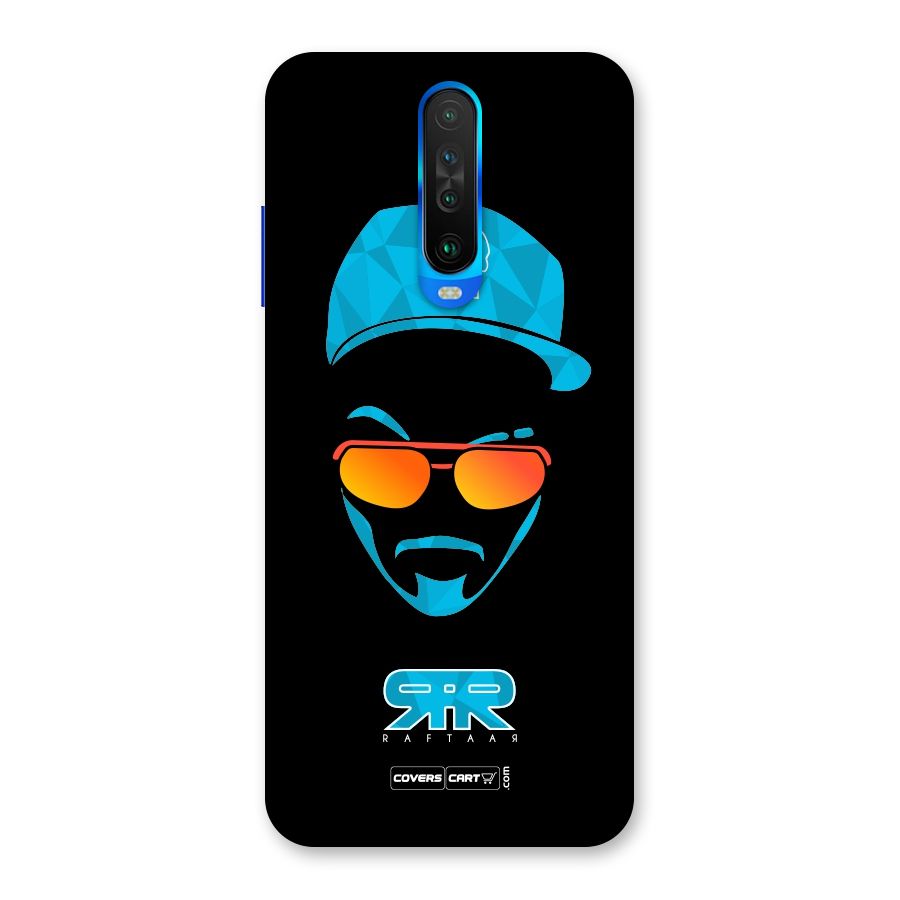 Raftaar Black and Blue Back Case for Poco X2
