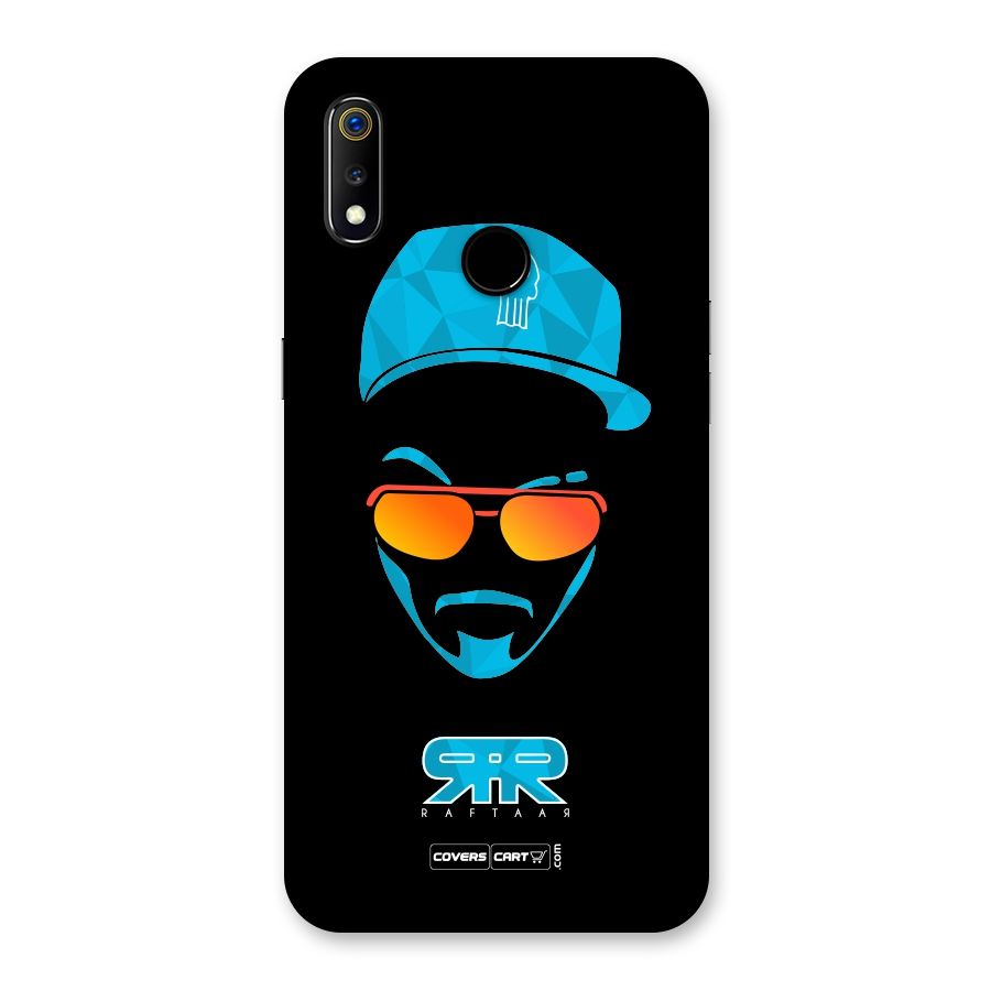 Raftaar Black and Blue Back Case for Realme 3