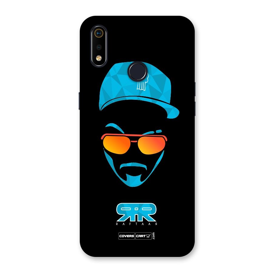 Raftaar Black and Blue Back Case for Realme 3i