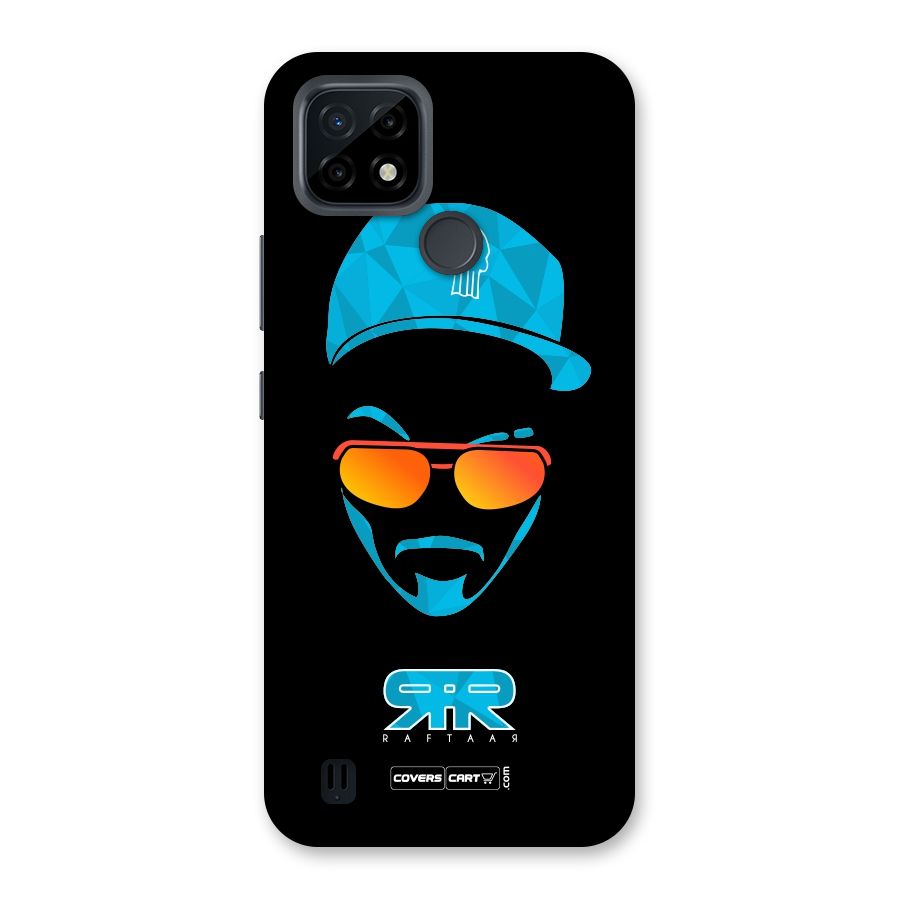 Raftaar Black and Blue Back Case for Realme C21