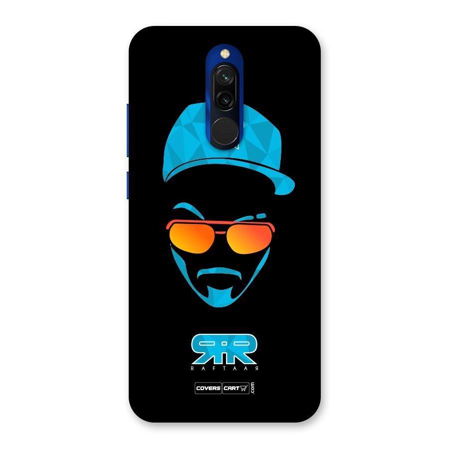 Raftaar Black and Blue Back Case for Redmi 8
