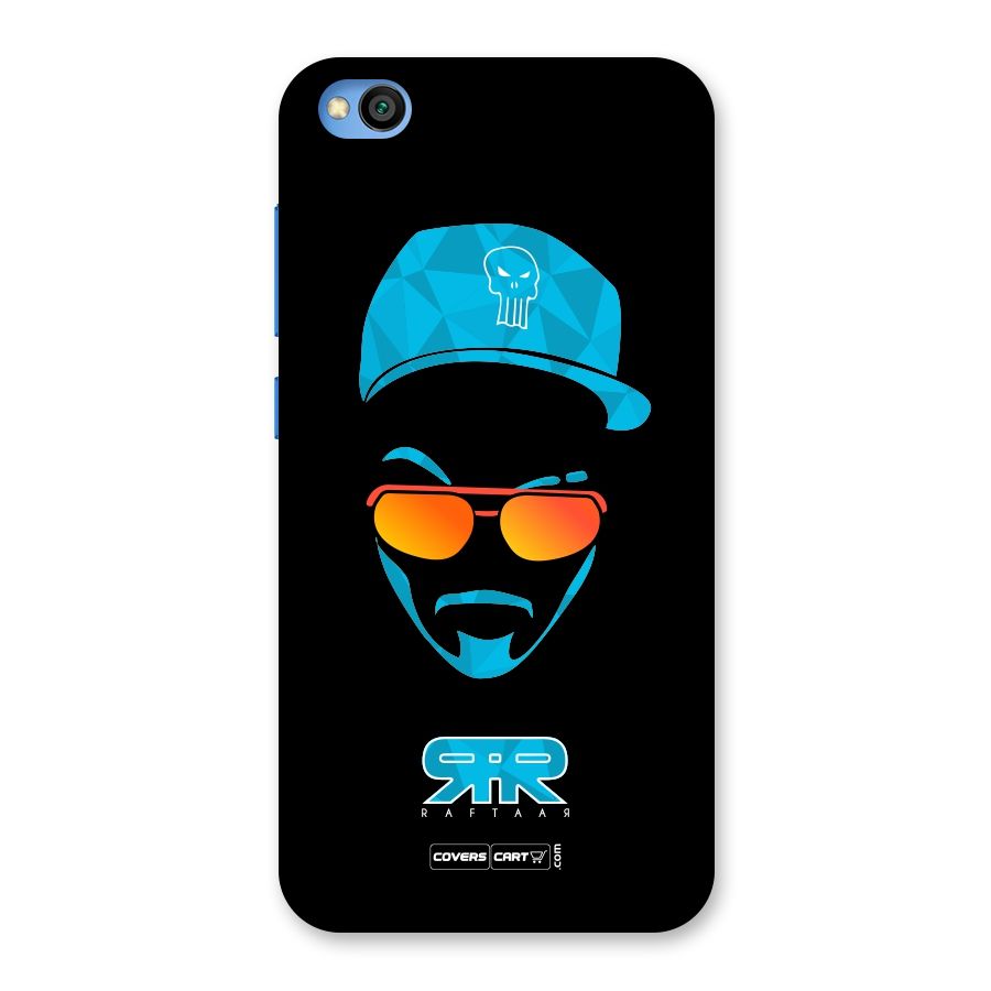 Raftaar Black and Blue Back Case for Redmi Go