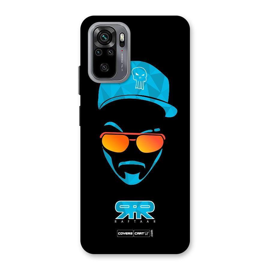 Raftaar Black and Blue Back Case for Redmi Note 10