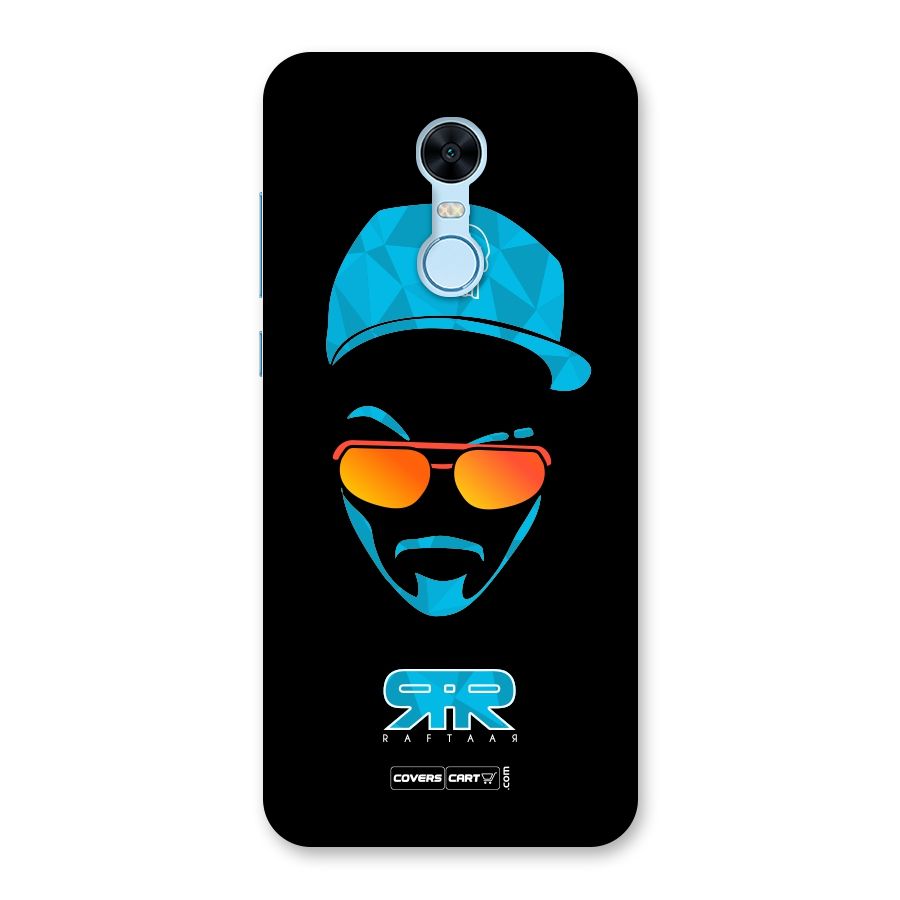 Raftaar Black and Blue Back Case for Redmi Note 5