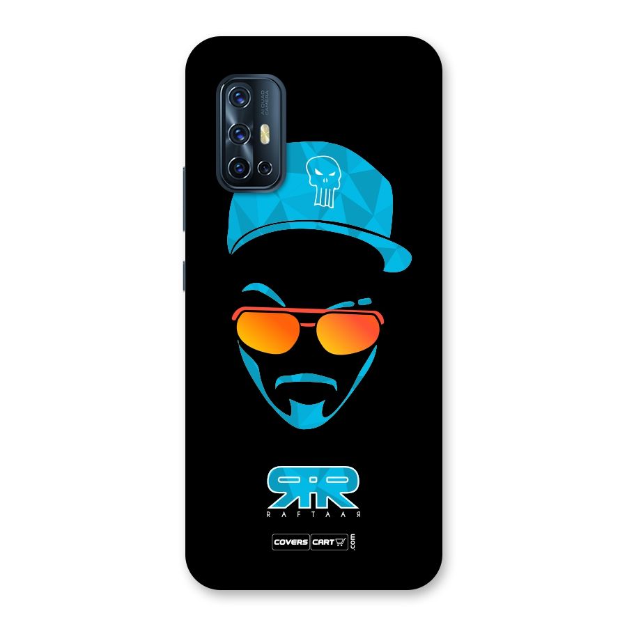 Raftaar Black and Blue Back Case for Vivo V17