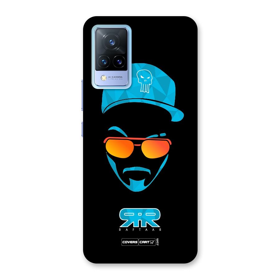 Raftaar Black and Blue Back Case for Vivo V21 5G