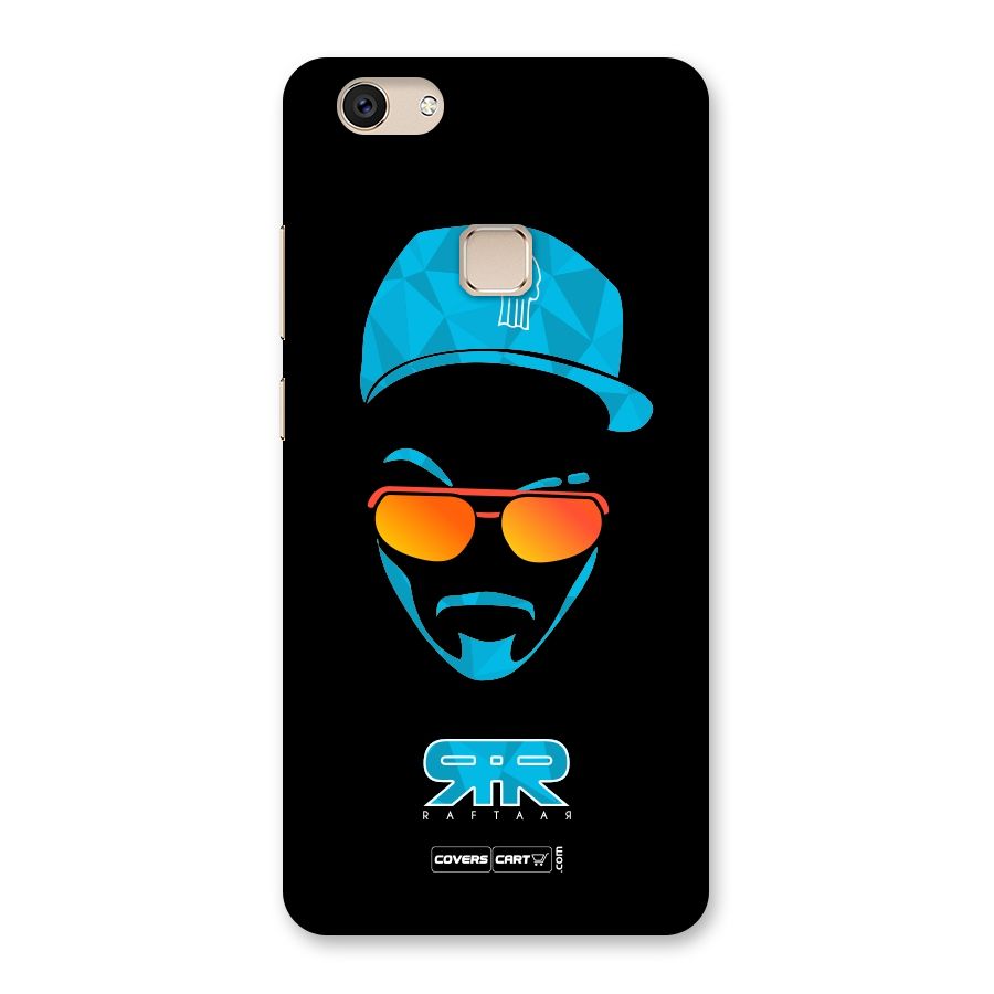 Raftaar Black and Blue Back Case for Vivo V7