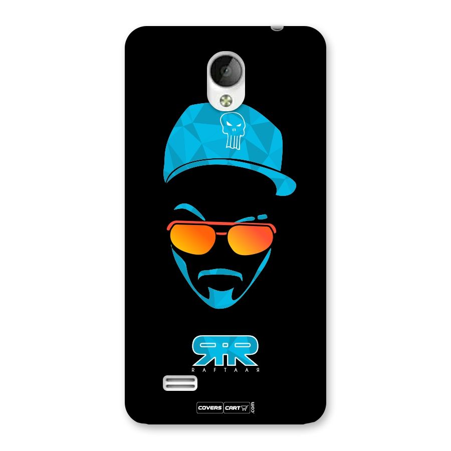 Raftaar Black and Blue Back Case for Vivo Y21
