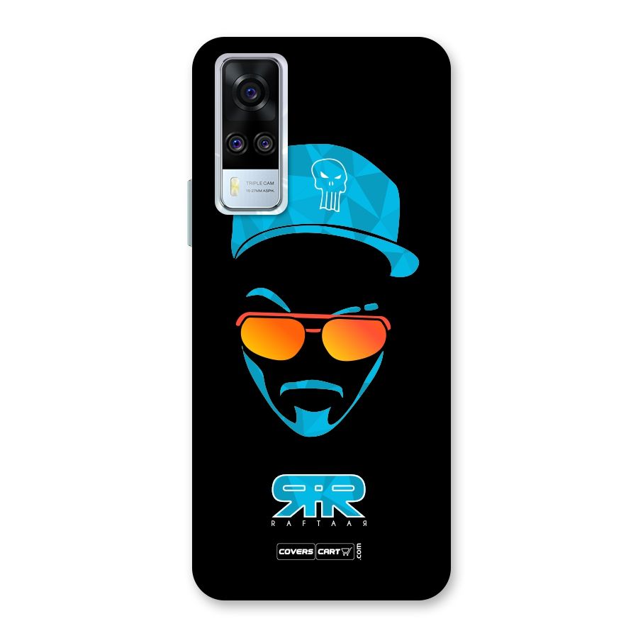 Raftaar Black and Blue Back Case for Vivo Y31